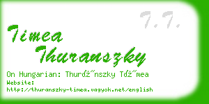 timea thuranszky business card